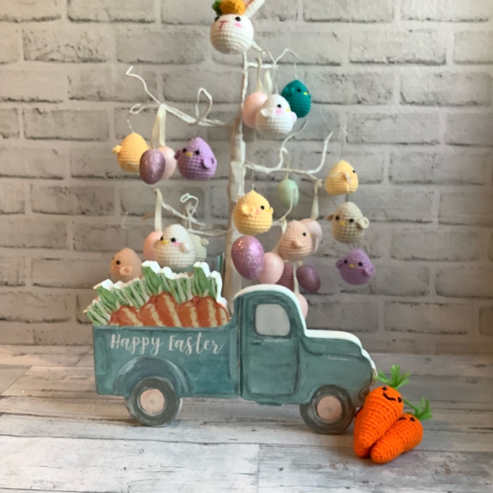 Quill To Paper Wood Vintage Truck & Carrot Sign